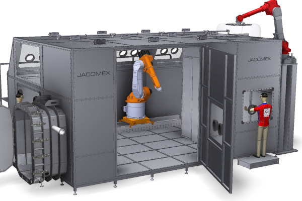 Jacomex Inertgas-Glovebox-Großsystem unter Über- oder Unterdruck