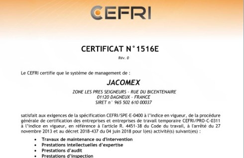 «Back to the future» for our company JACOMEX «Back to the future» for our company JACOMEX