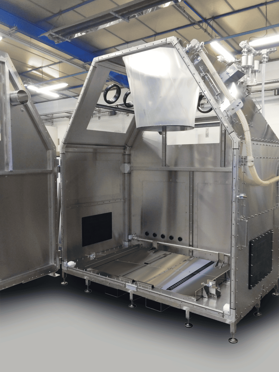 Jacomex Inertgas-Glovebox-Großsystem unter Über- oder Unterdruck